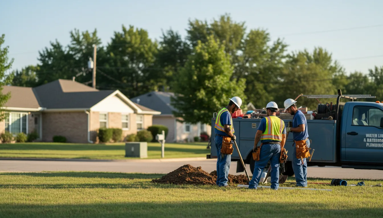 Residential water line and bathroom plumbing service in Willisburg, KY